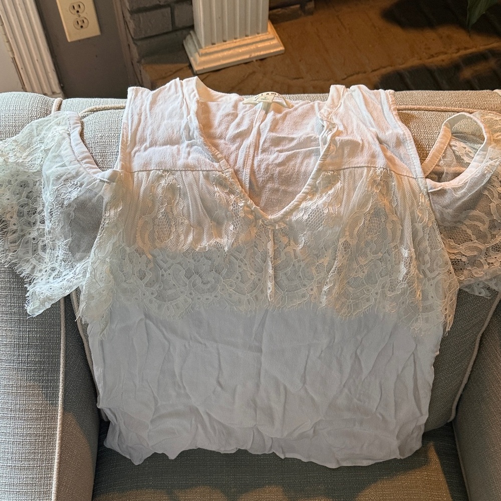 Miami White Lace Blouse